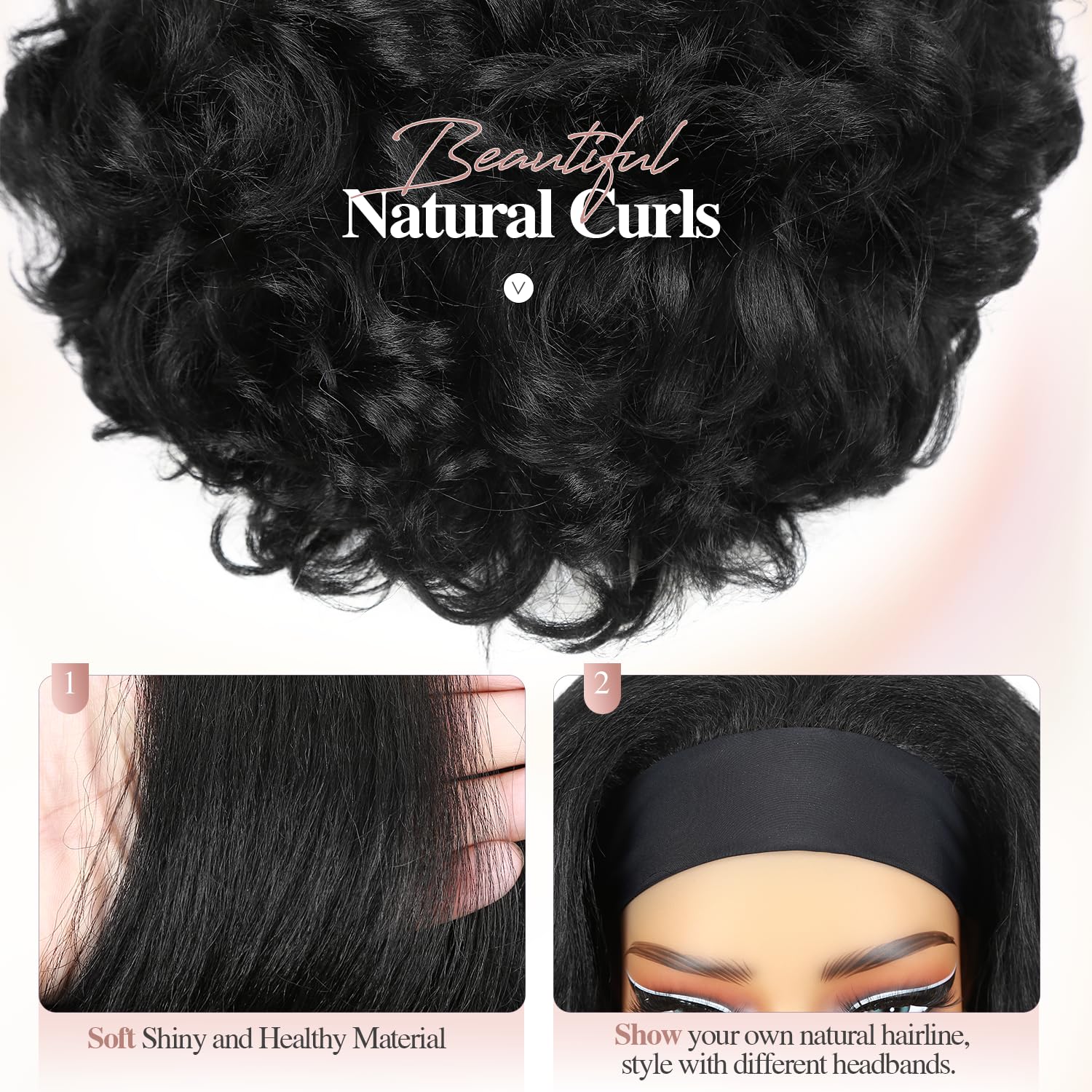 Curly ends add texture while protecting edges on Quantum Love Yaki wig.