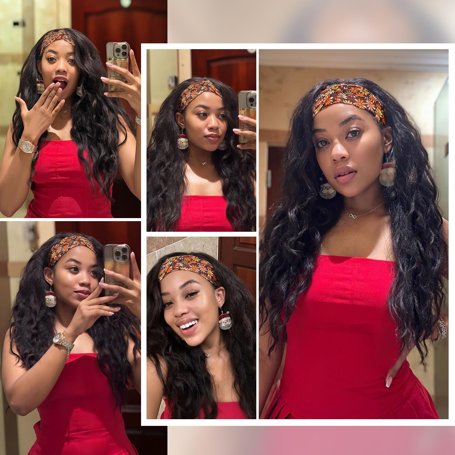 Ideal for events and nights out with Quantum Love Yaki headband wig.