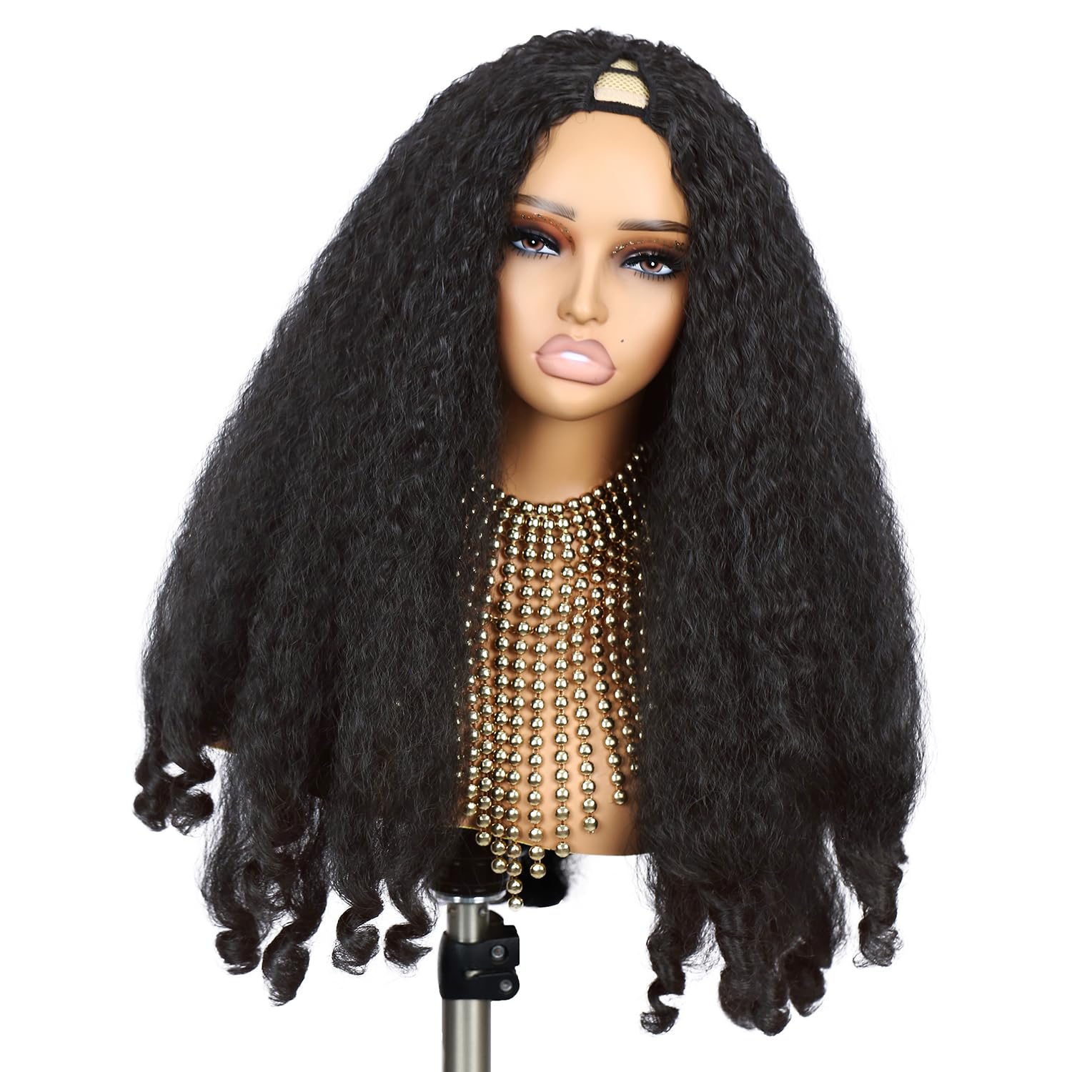 Quantum Love Yaki Curly Wig cap design provides breathable comfort and secure fit.