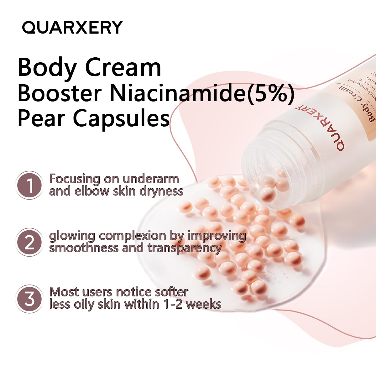 QUARXERY Exfoliating Gel applied to skin for smoother texture