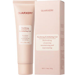 QUARXERY Gentle Exfoliating Gel bottle front for daily cleanse and travel-ready use.