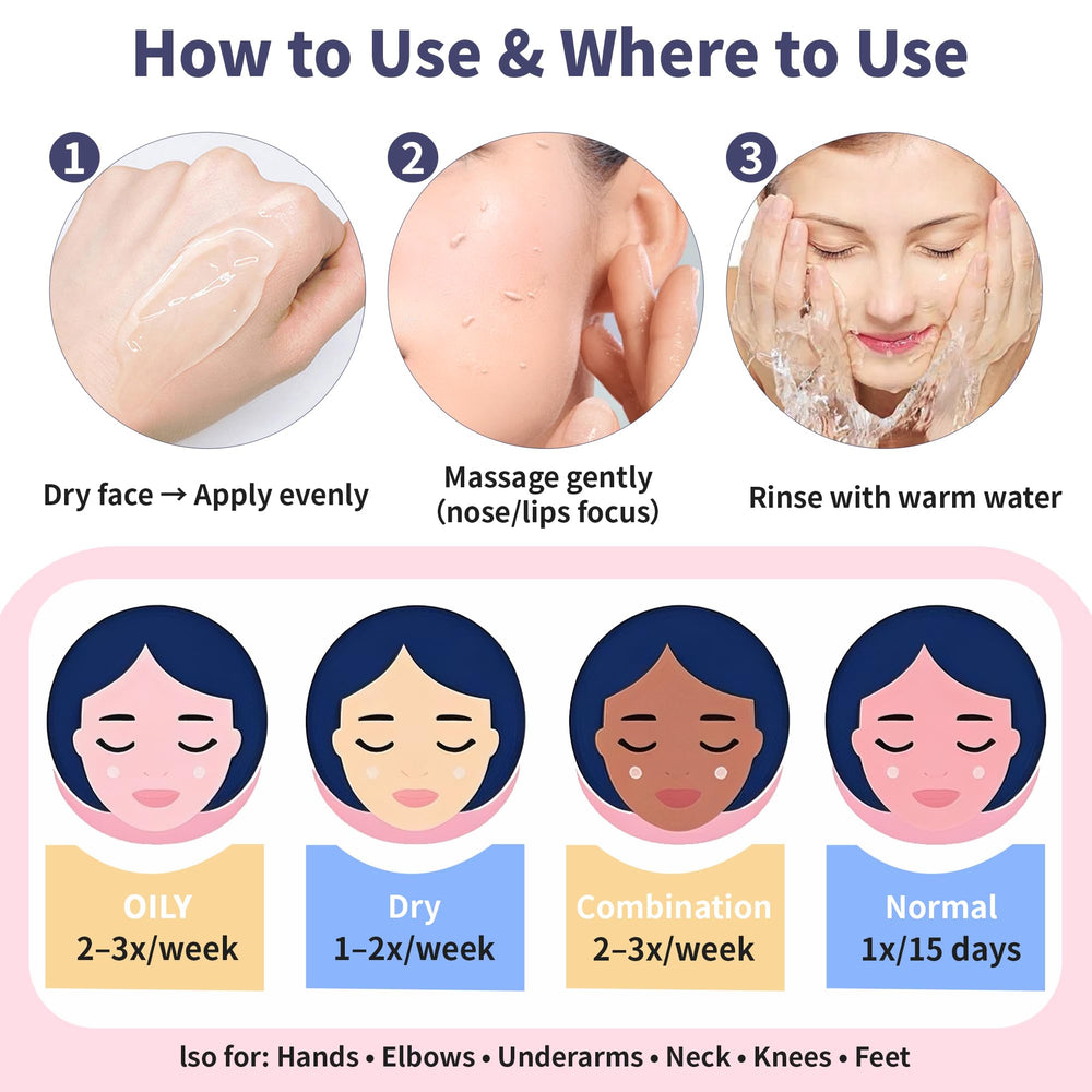 QUARXERY Purifying Exfoliating Gel post-use glow illustrates refined pores.