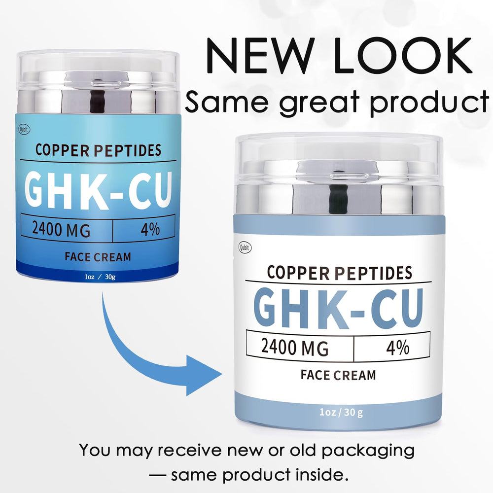 QUBIT GHK-Cu cream on face during daily application
