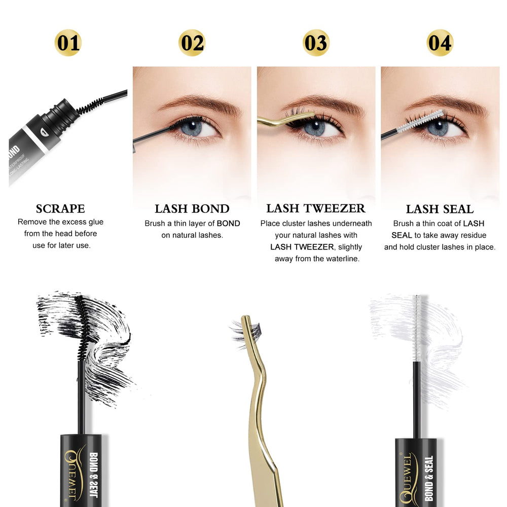 QUEWEL ideal for cluster lashes, strips, and mixed sets.