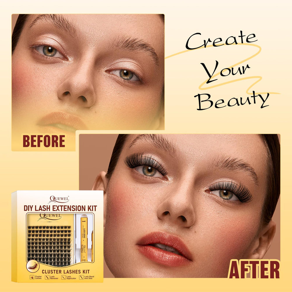 QUEWEL DIY lash kit in use for at-home styling