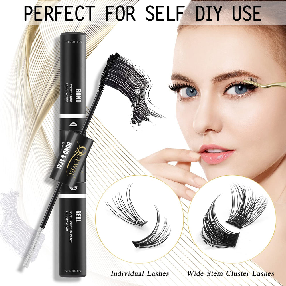 QUEWEL gentle formula suitable for sensitive skin and various lash types.