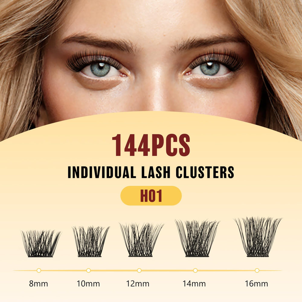 QUEWEL natural-look lash clusters close-up for subtle enhancement