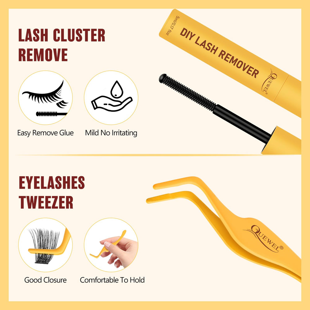 QUEWEL waterproof sealing layer protecting lash style during activities