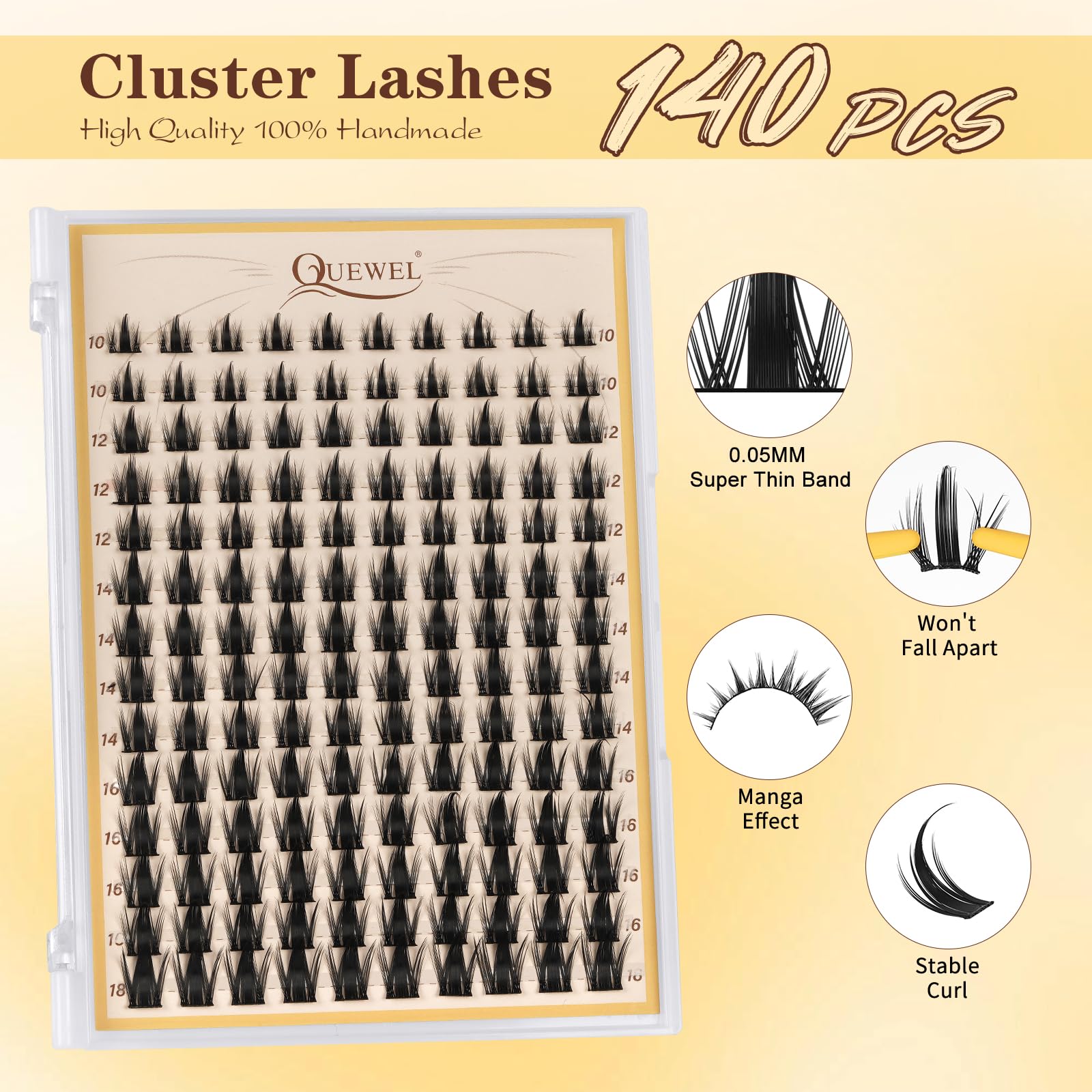 QUEWEL Lash-Remover gently dissolves adhesive without irritation for safe cleanup