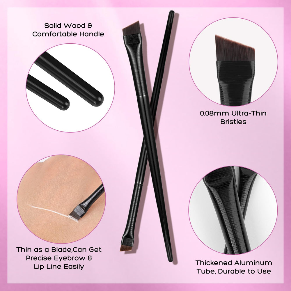 QUEEJOY dual brow brushes deliver precise shaping and blending