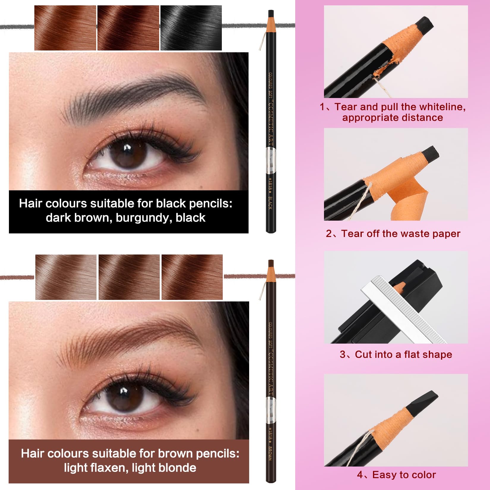QUEEJOY brow pencil sharpener ensures a sharp tip for clean lines