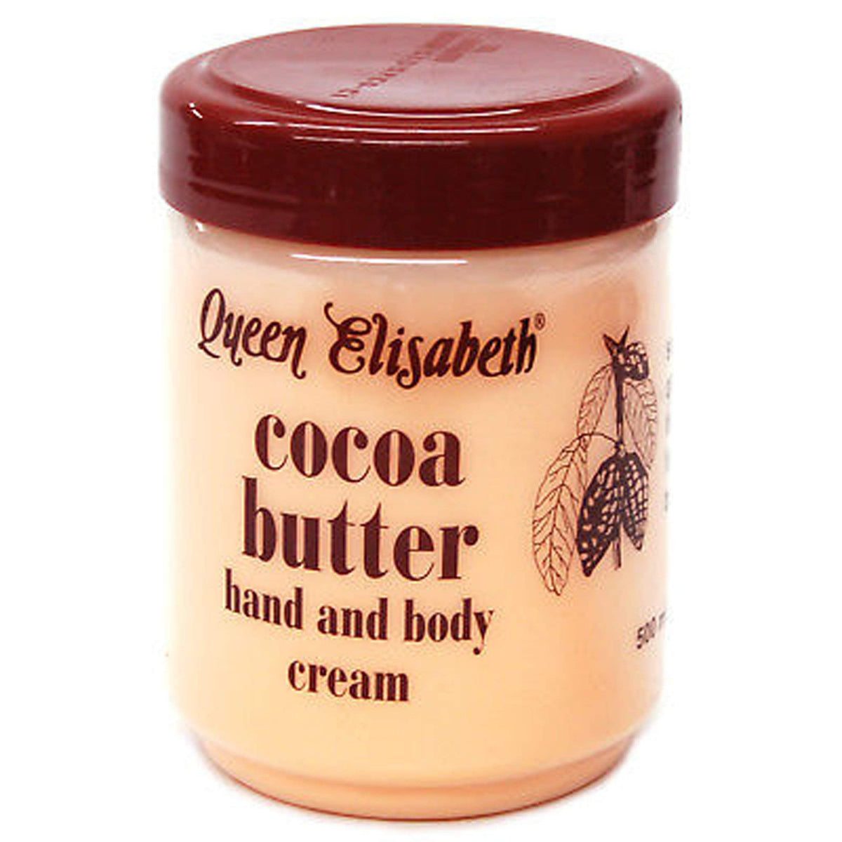 Queen Elisabeth Cocoa Butter tub packaging ready for daily moisture.