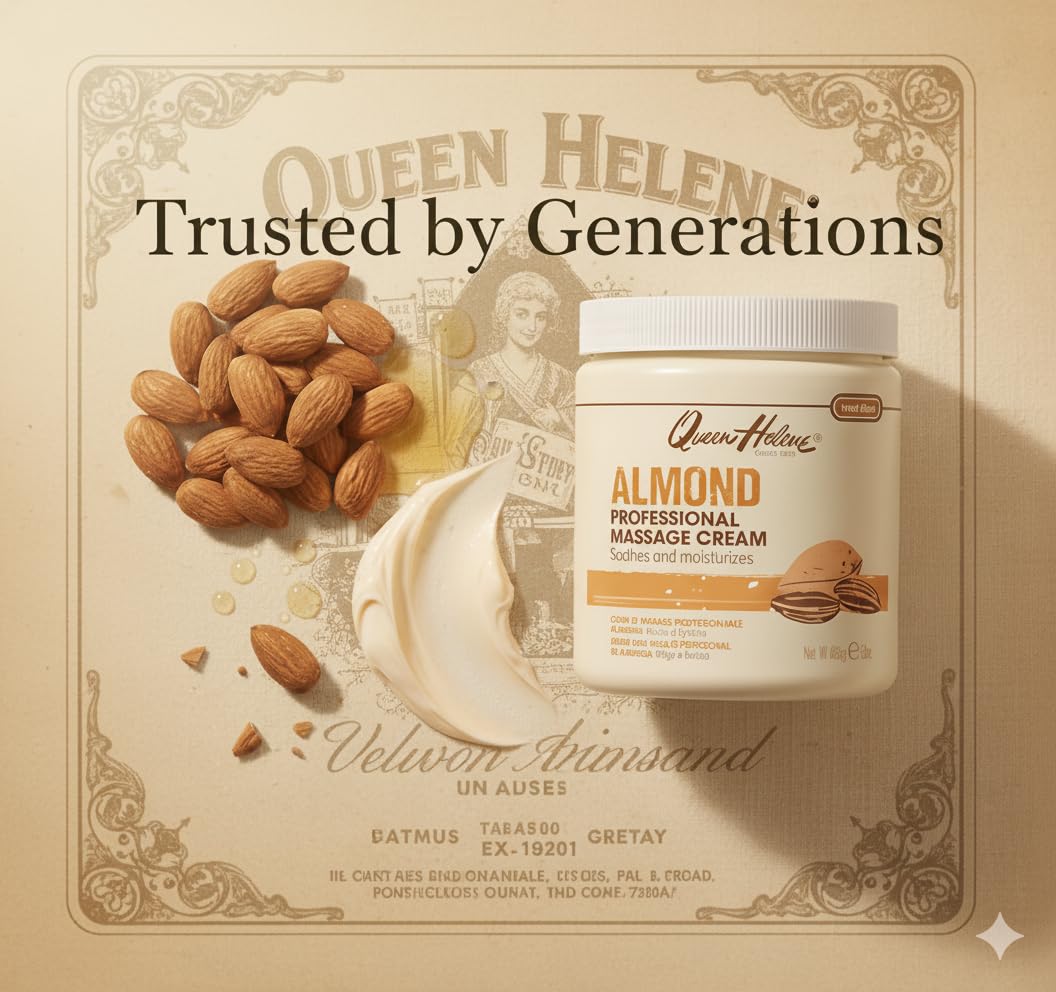Queen Helene Almond Massage Cream maintains professional texture for glide