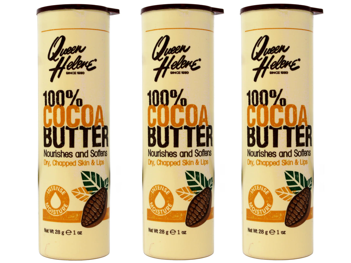 Queen Helene Cocoa Butter Stick compact front for on-the-go hydration.