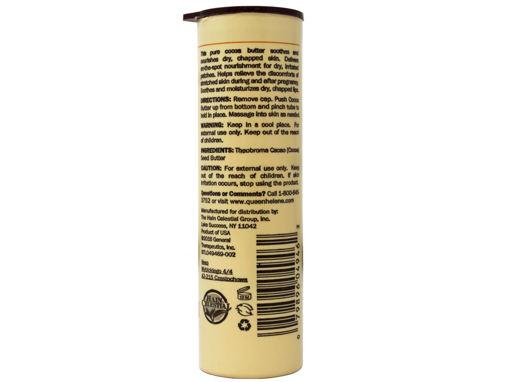 Queen Helene Cocoa Butter Stick shown on elbows and heels for everyday moisturization.