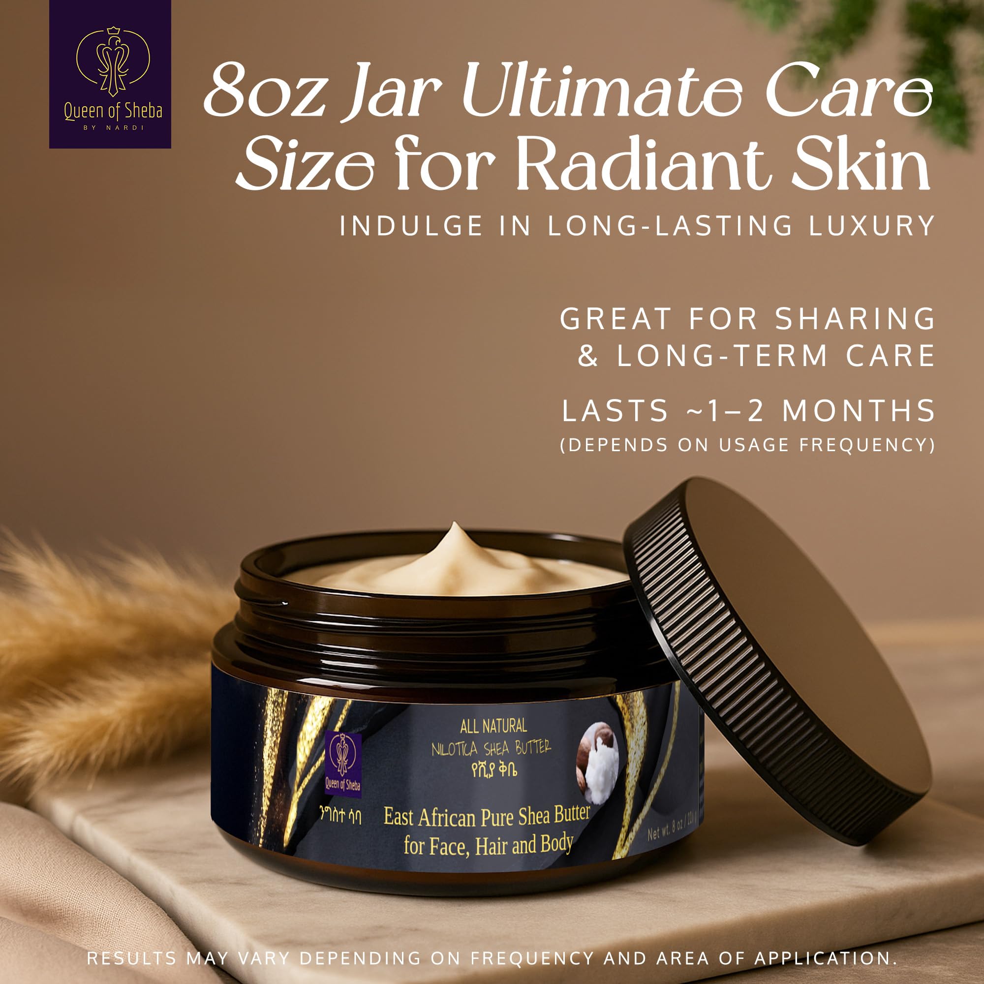 Queen of Shea eco-friendly packaging emphasizes ethical sourcing and clean skincare.