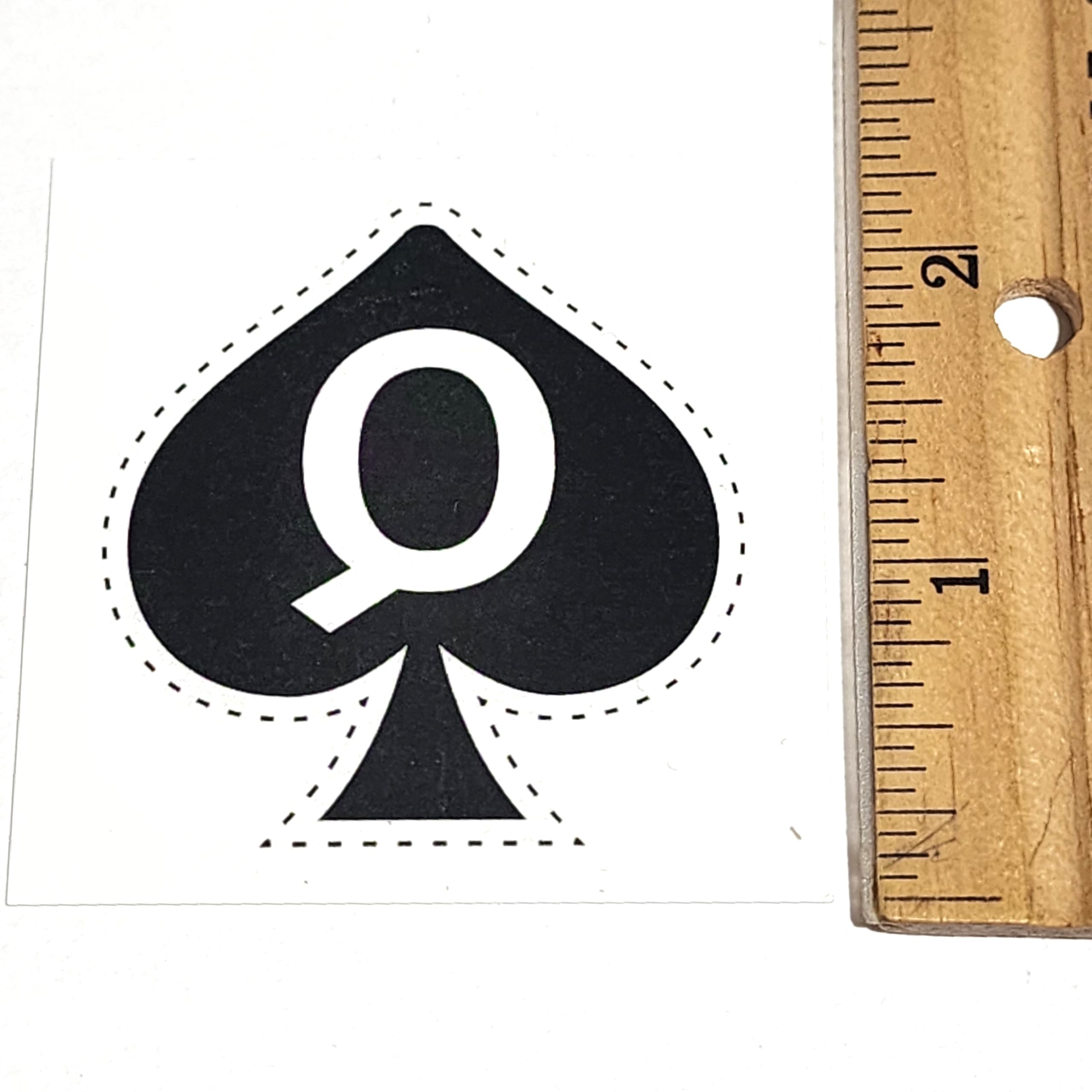 Queen of Spades tattoo hand application, quick to apply for instant style