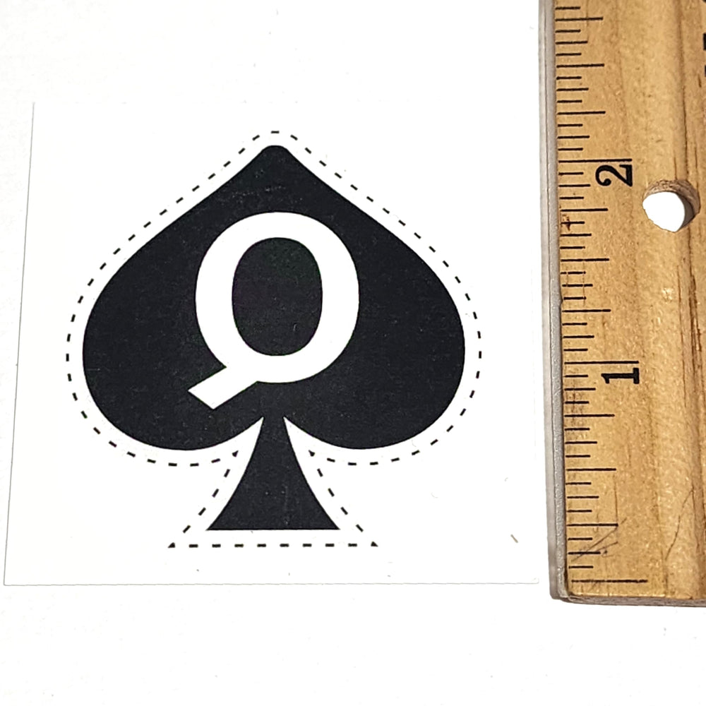 Queen of Spades tattoo hand application, quick to apply for instant style