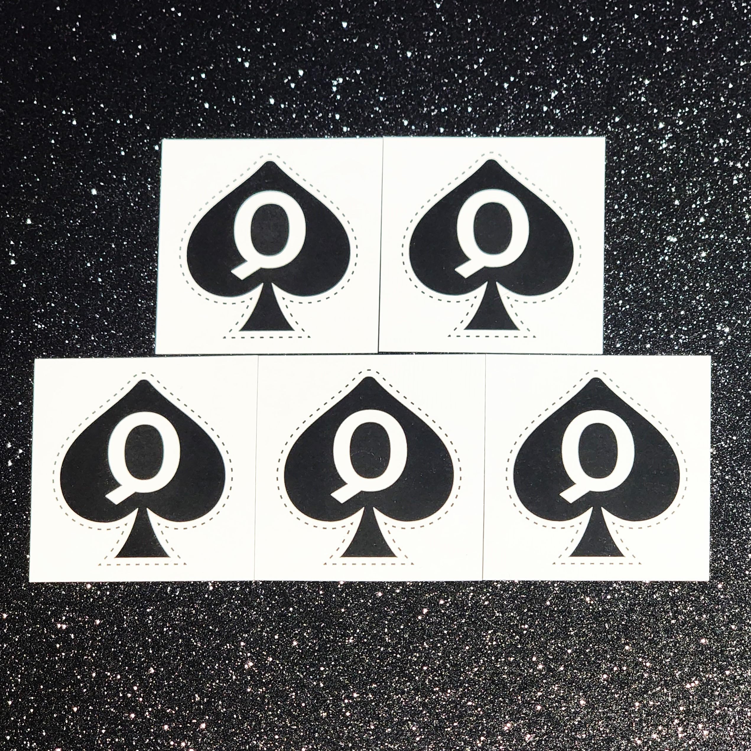 Queen of Spades tattoo water-resistant finish, durable through activities