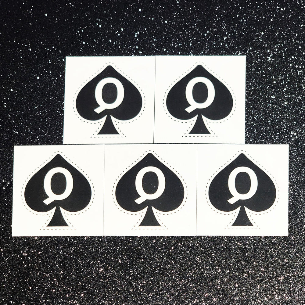 Queen of Spades tattoo water-resistant finish, durable through activities