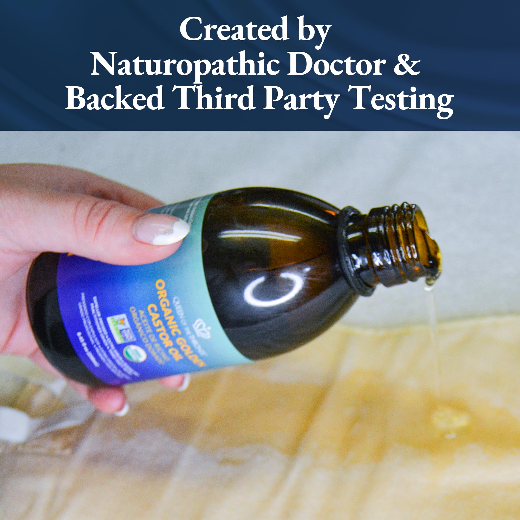 QUEEN OF THE THRONES Organic Golden Castor Oil for hair offers DIY conditioning.