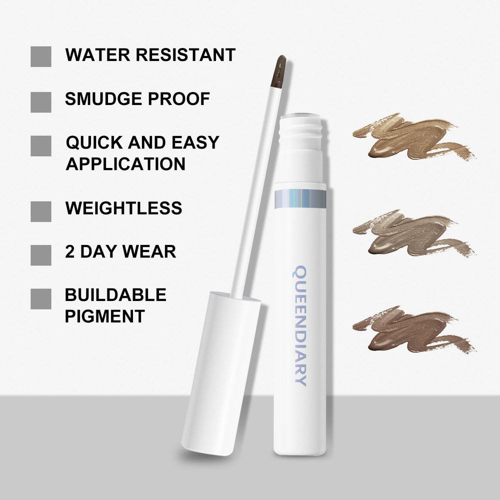QueenDairy QueenDiary Eyebrow Gel subtle tint on natural brows.