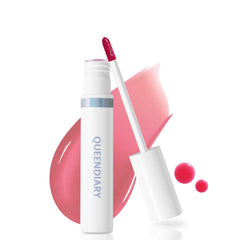 QueenDairy QueenDiary lip stain application shows precise control for smooth lip definition