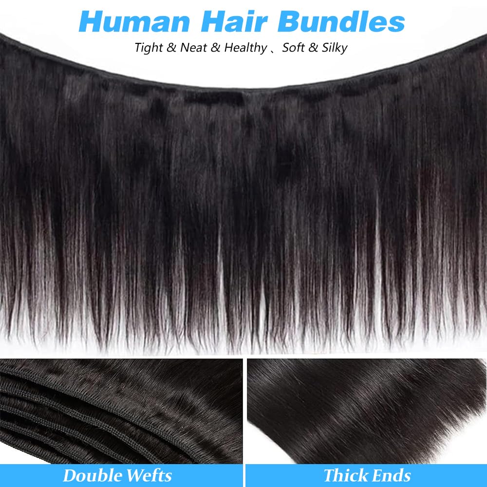 Queenset Straight Bundles dyed-ready hair photograph demonstrates versatile color options