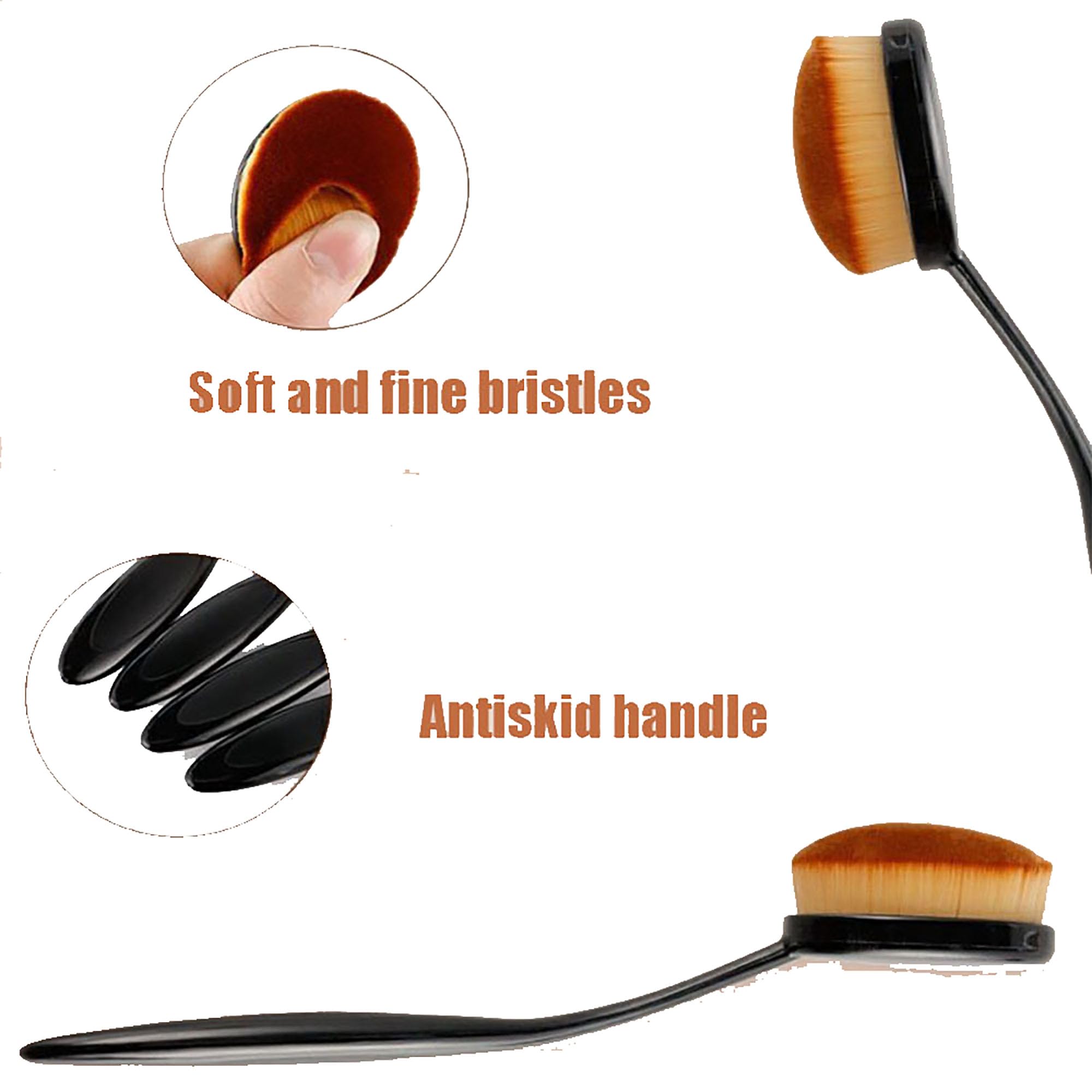 QUEMISS artificial-fiber bristles foundation brush for even coverage