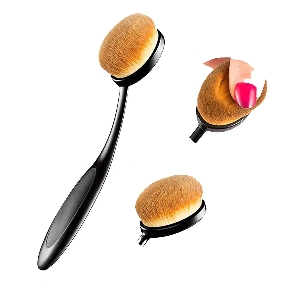 QUEMISS kabuki brush travel size fits in a cosmetic bag