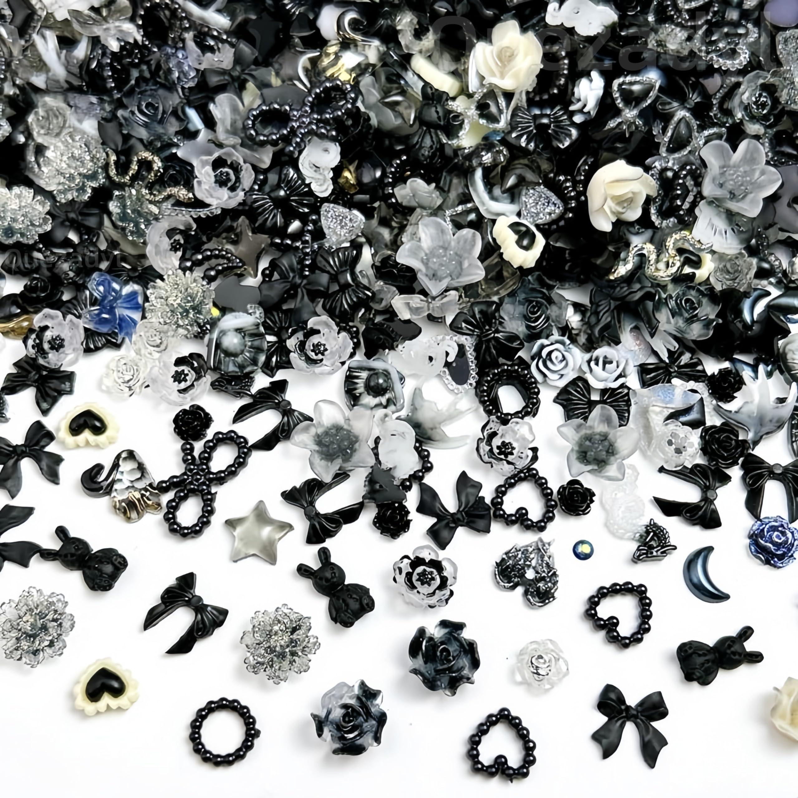 Quezadyl colorful nail charms for versatile design options