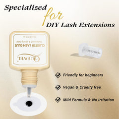 QUEWEL 10ml large-capacity glue ideal for frequent lash sessions.