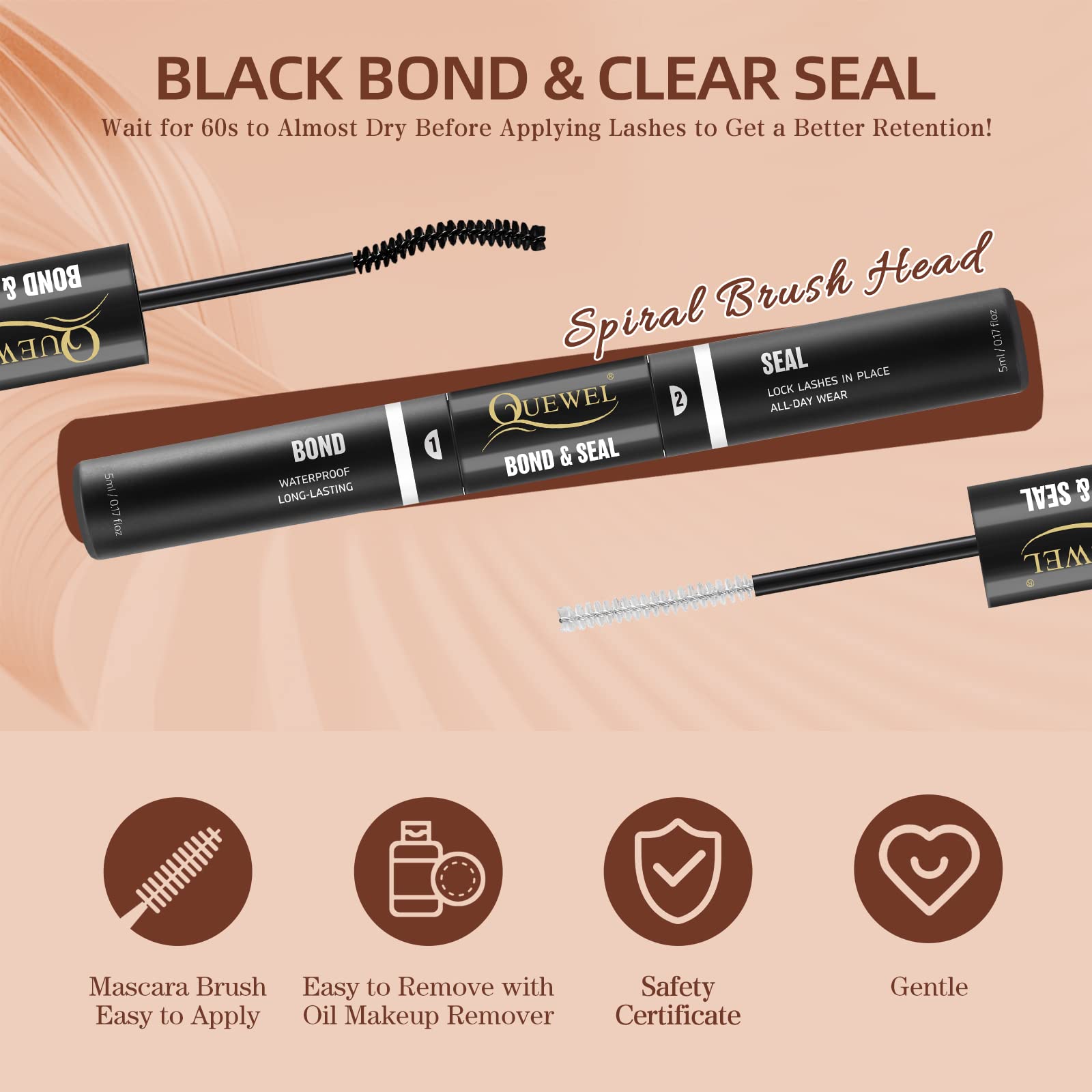 QUEWEL mixed 8-16mm lash clusters for varied look options