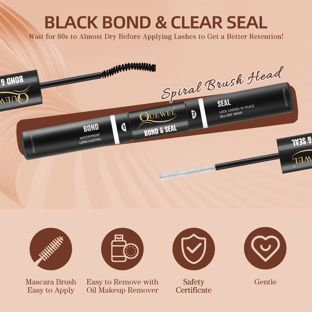 QUEWEL mixed 8-16mm lash clusters for varied look options