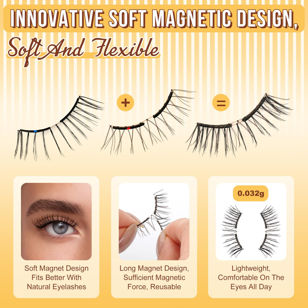 QUEWEL built-in case with mirror and tweezers enables on-the-go styling.