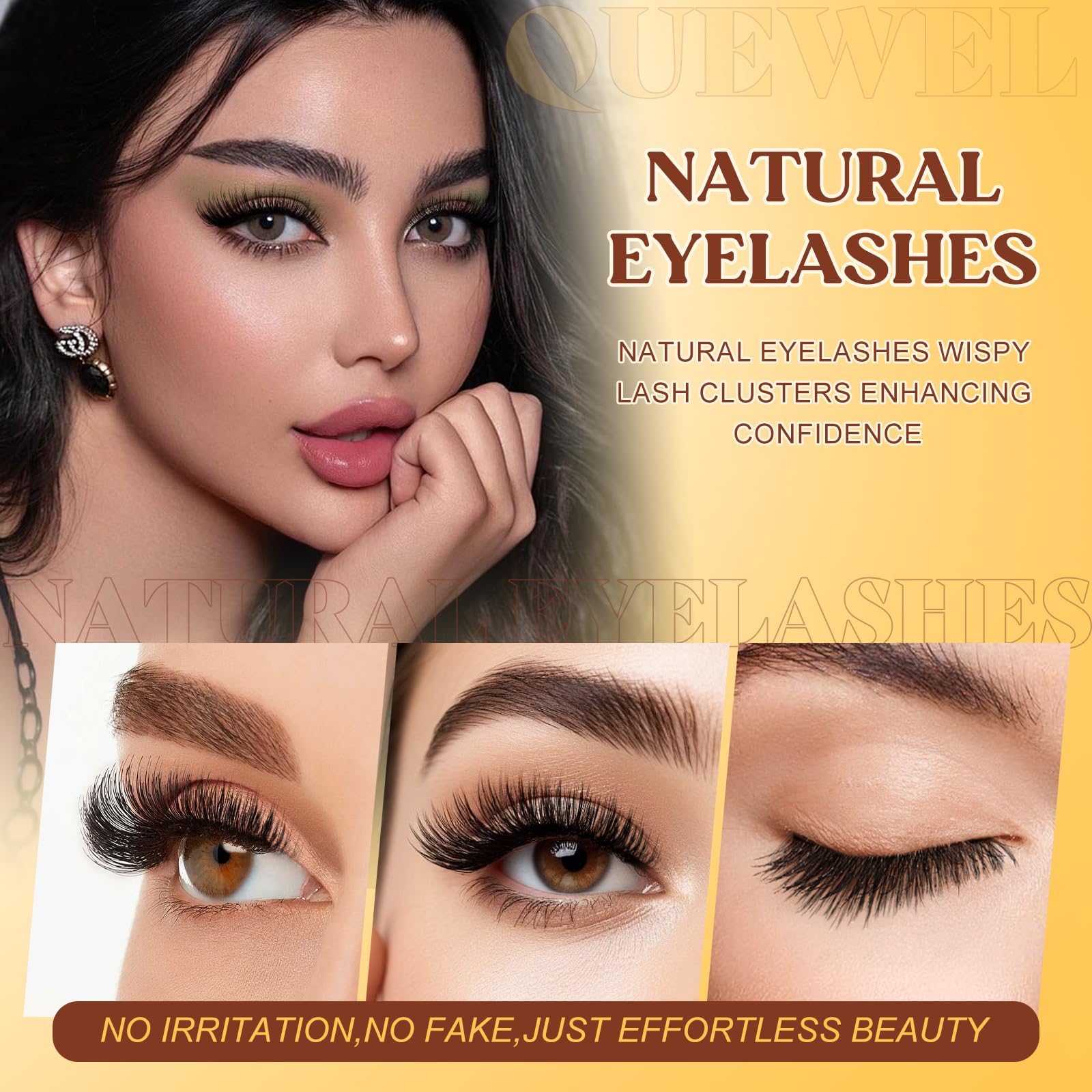 QUEWEL cat-eye magnetic lashes deliver a natural, lightweight look.