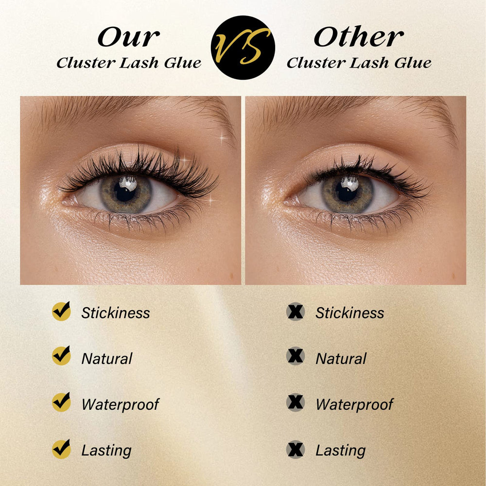 QUEWEL cluster lashes glue dispensing tip supports precise application.