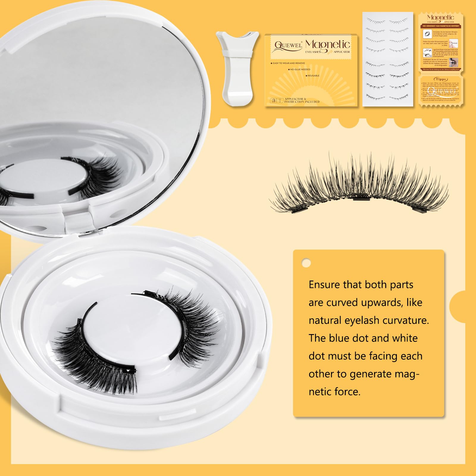 QUEWEL compact lash kit is ideal for travel and daily use.