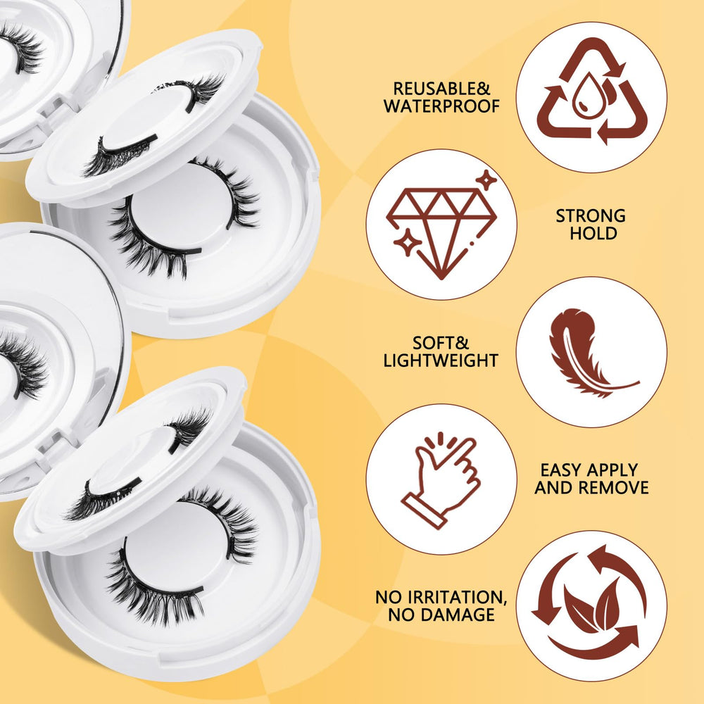 QUEWEL fluffy natural lashes with wispy look
