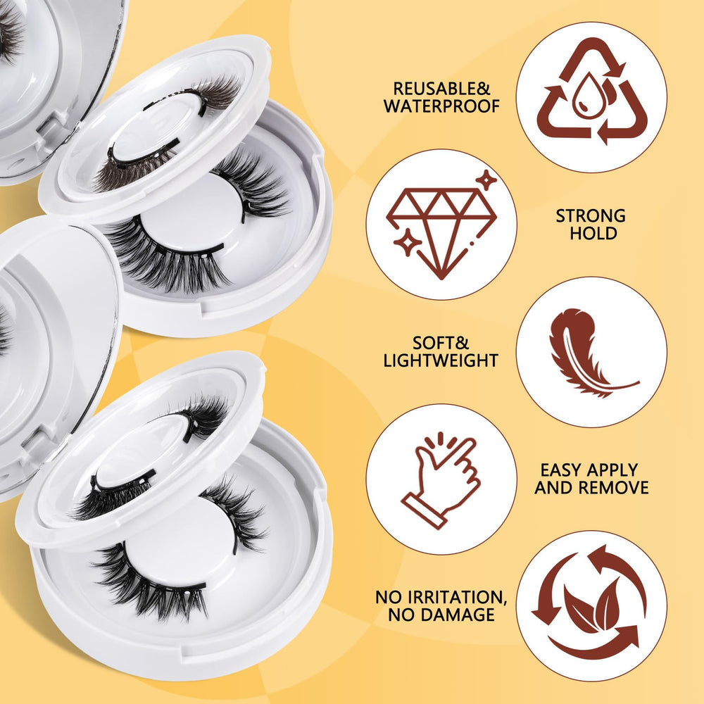 QUEWEL fluffy natural lashes offering a lightweight, natural look.