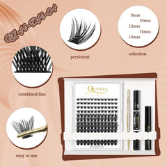 QUEWEL premium lash cluster tweezers for precise placement