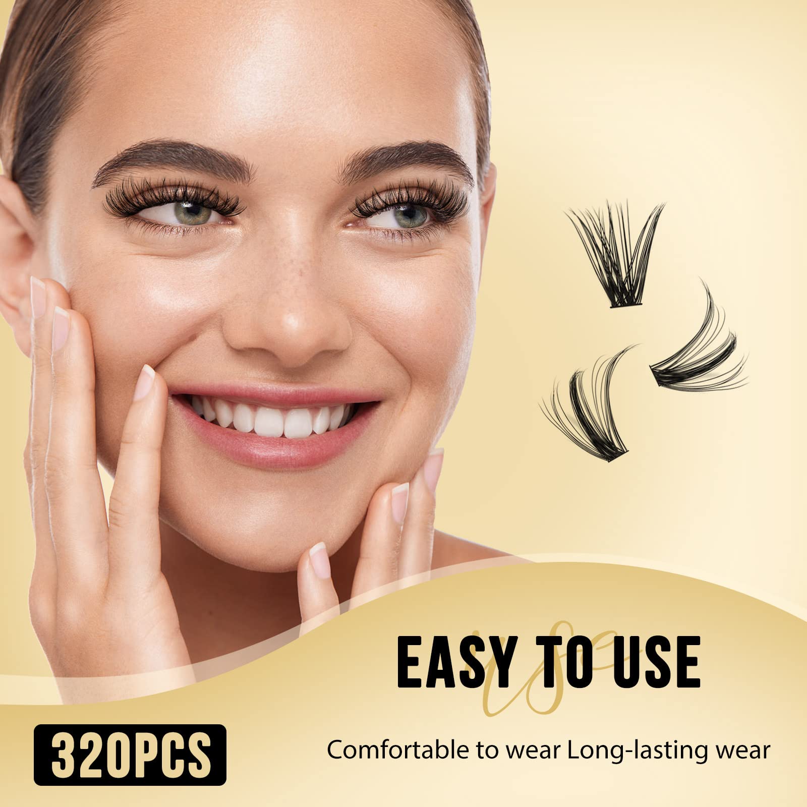 QUEWEL lash clusters at-home use for quick lash upgrades