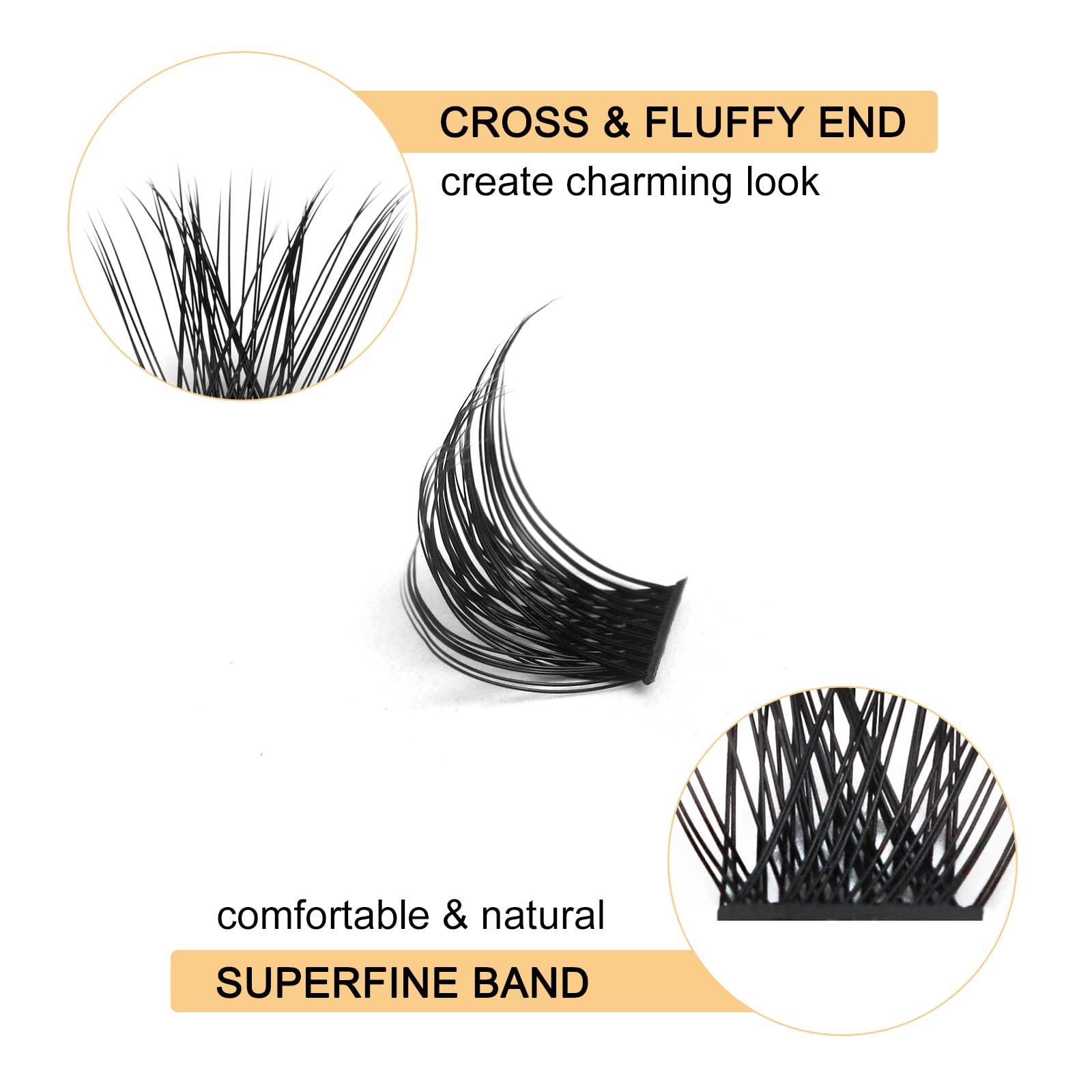 QUEWEL lash clusters for easy at-home application and removal