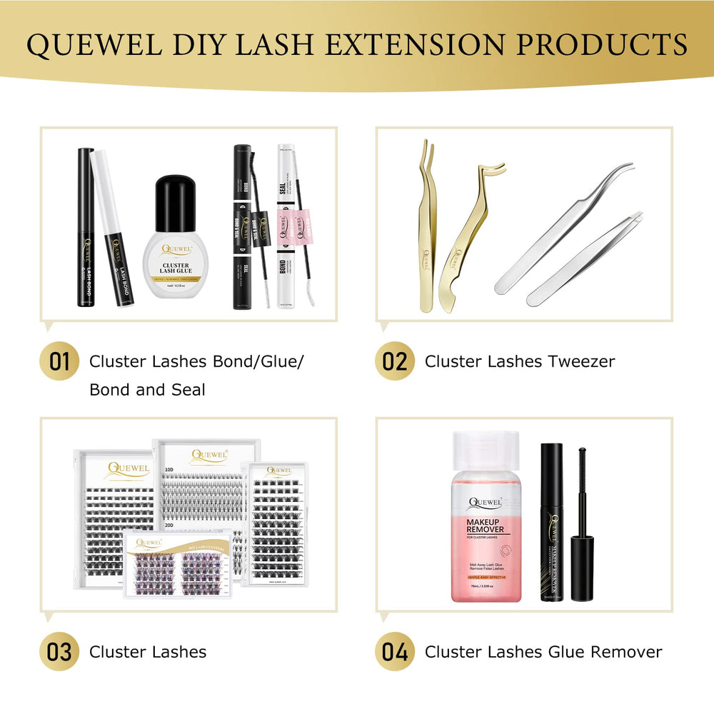 QUEWEL professional-friendly, beginner-safe glue for DIY lash days