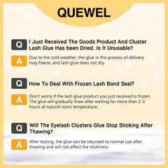 QUEWEL lash clusters glue on ring with premium ease for beginners