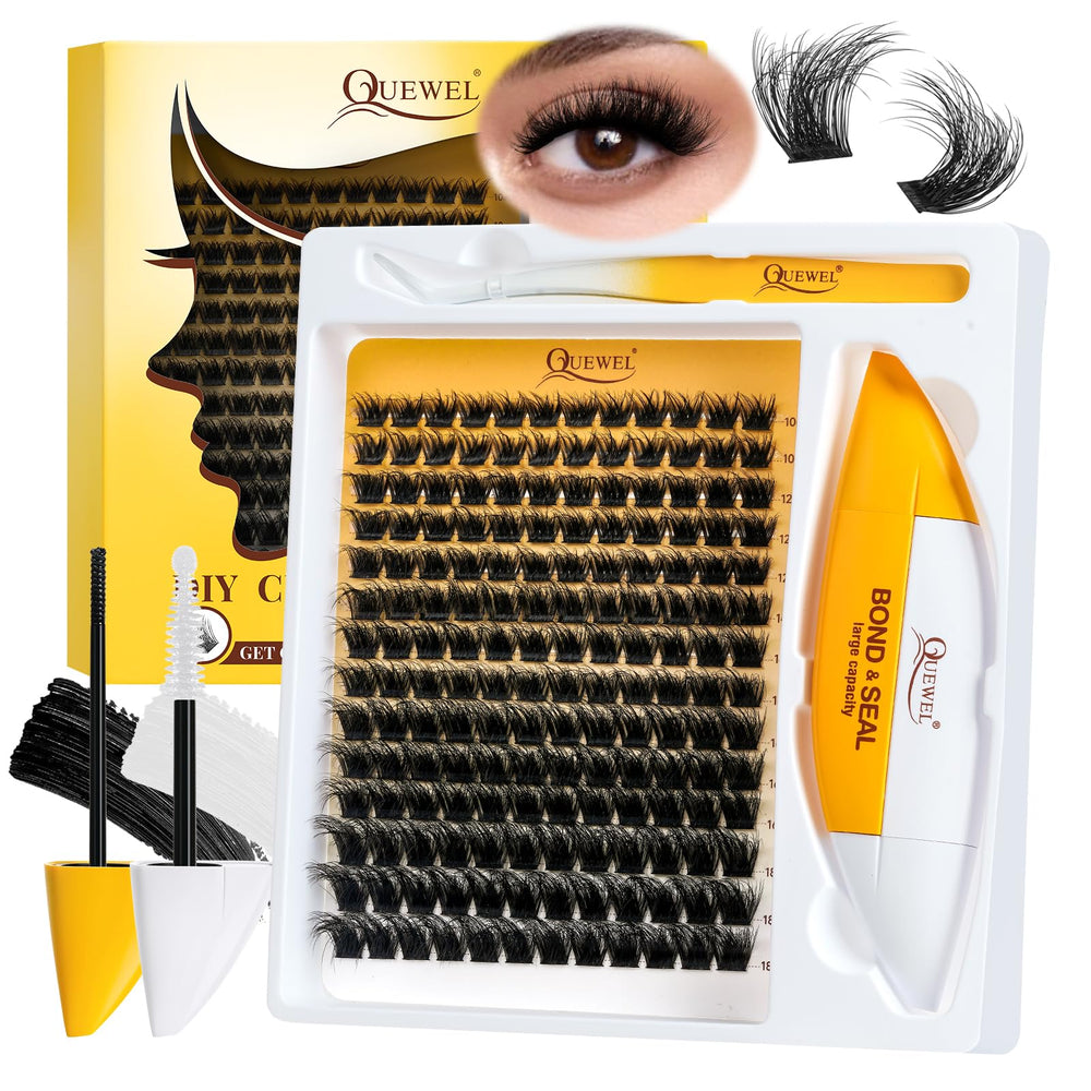 QUEWEL lash clusters kit box 168pcs ready for at-home lash creations