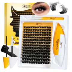 QUEWEL lash clusters kit box 168pcs ready for at-home lash creations