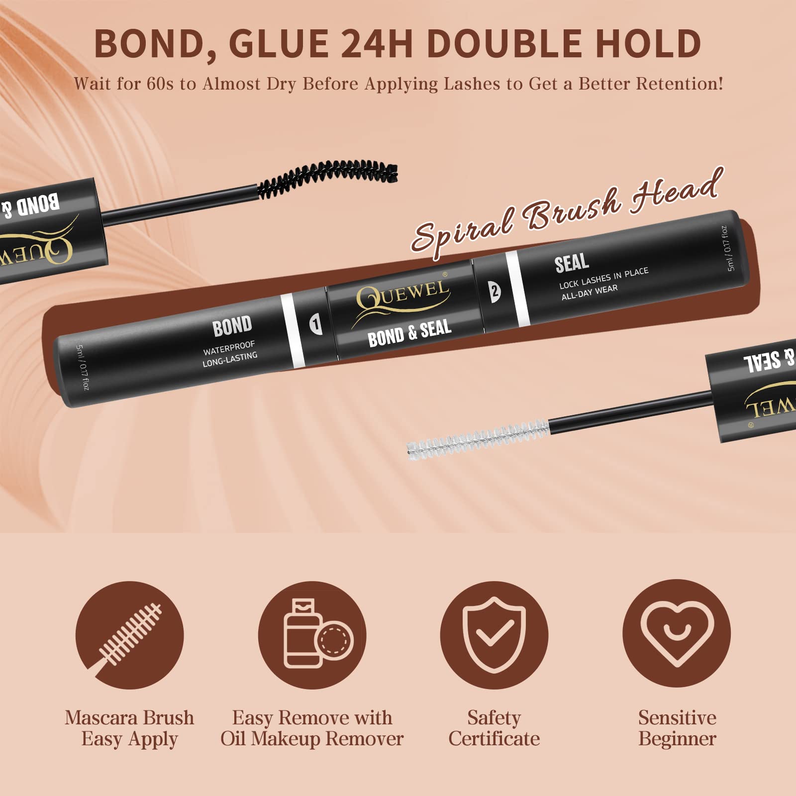QUEWEL lash glue remover for gentle, residue-free cleanup