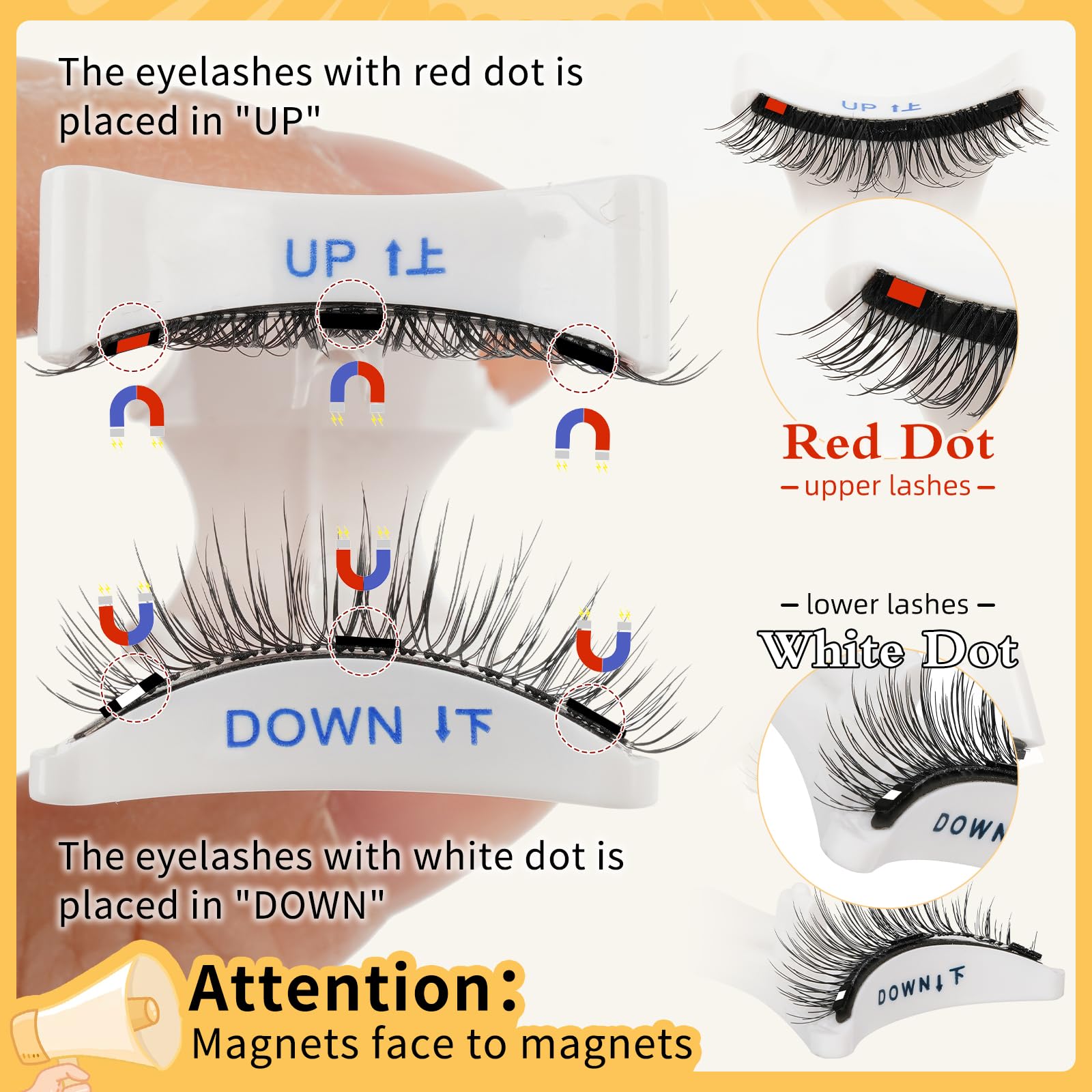QUEWEL magnetic applicator in hand for precise lash application