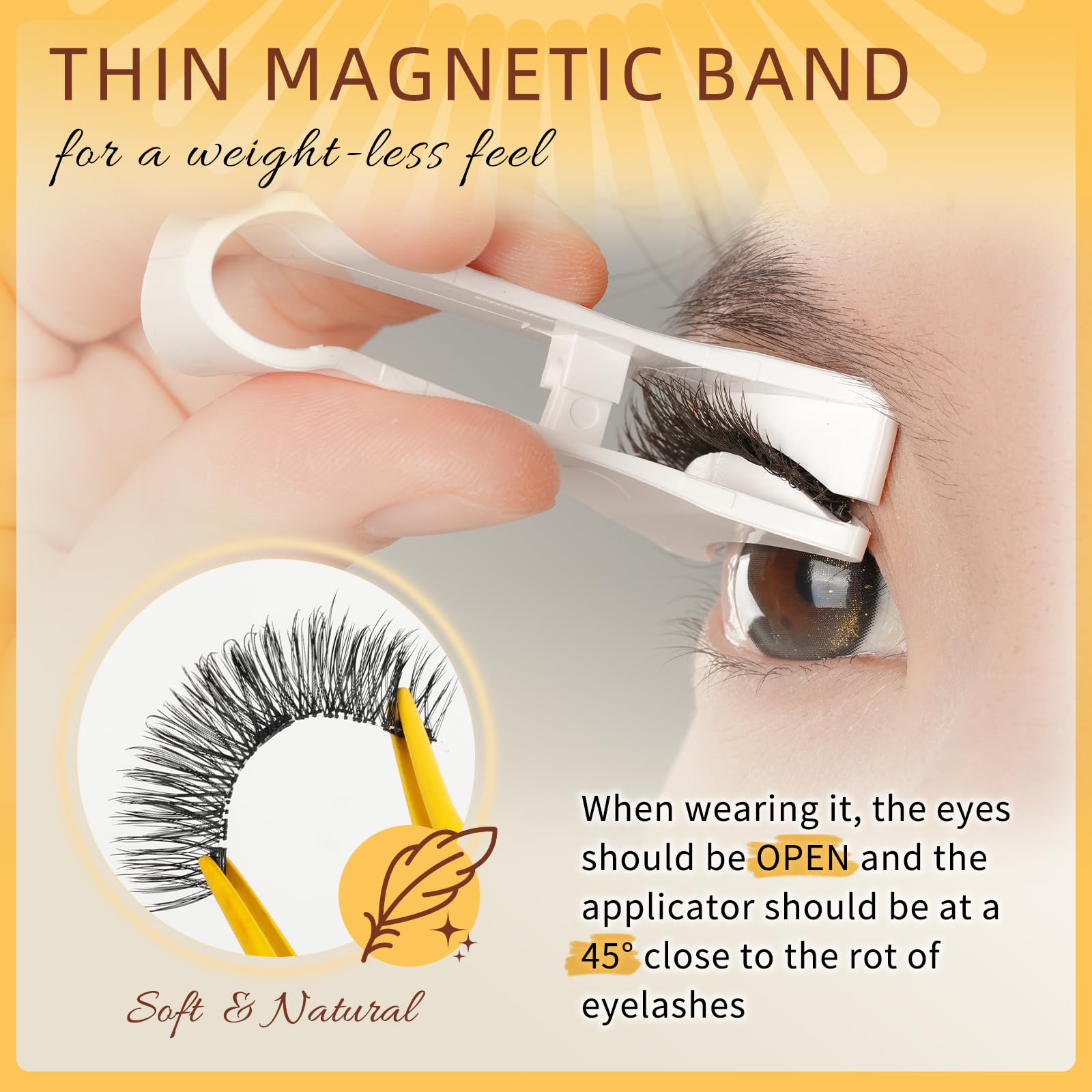 QUEWEL magnetic box with mirror keeps lashes organized and portable.